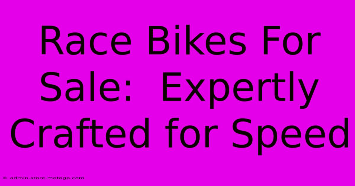 Race Bikes For Sale:  Expertly Crafted For Speed