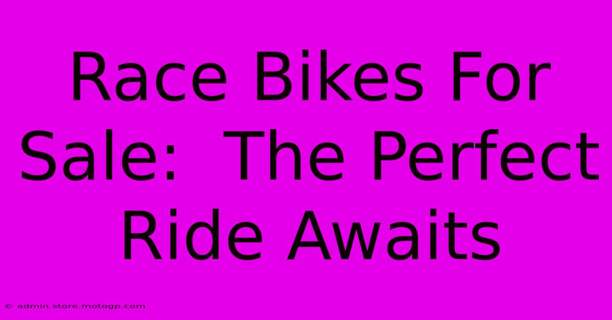 Race Bikes For Sale:  The Perfect Ride Awaits