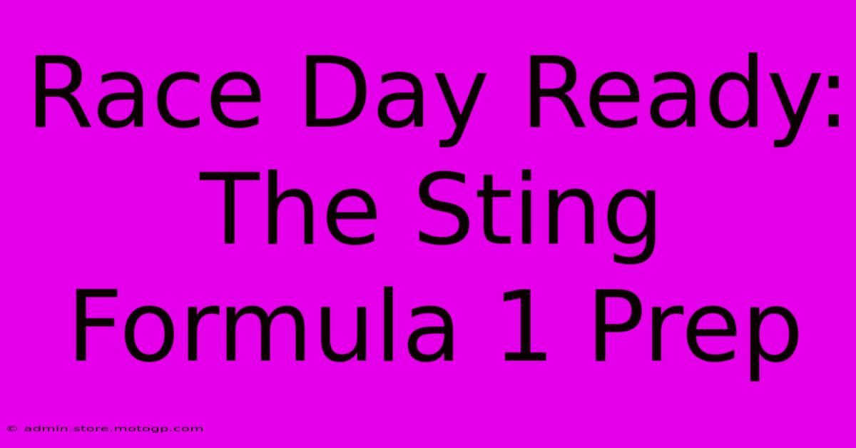 Race Day Ready: The Sting Formula 1 Prep