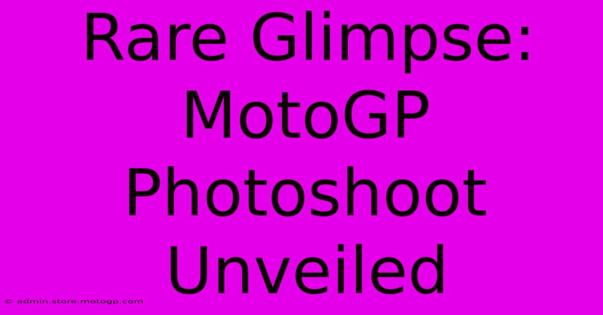 Rare Glimpse: MotoGP Photoshoot Unveiled