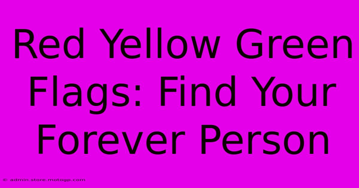 Red Yellow Green Flags: Find Your Forever Person