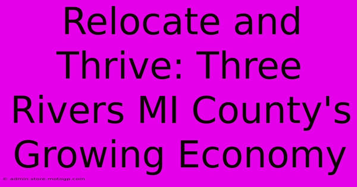 Relocate And Thrive: Three Rivers MI County's Growing Economy