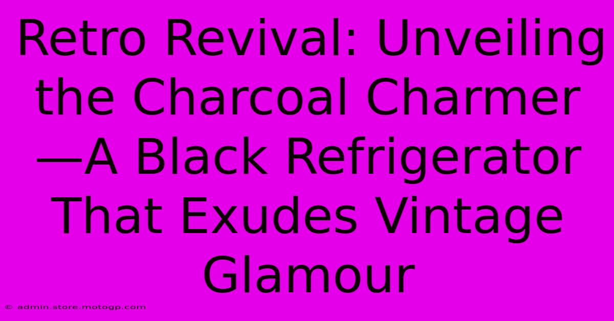 Retro Revival: Unveiling The Charcoal Charmer—A Black Refrigerator That Exudes Vintage Glamour