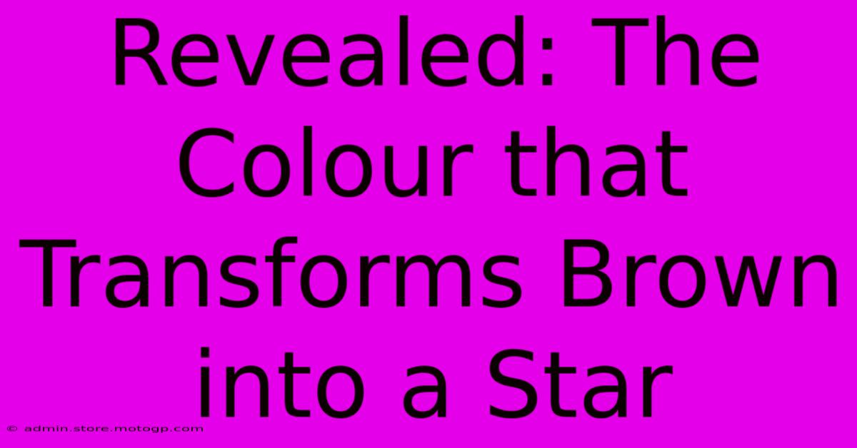 Revealed: The Colour That Transforms Brown Into A Star