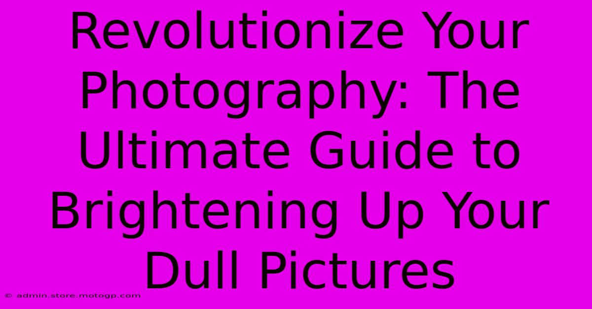 Revolutionize Your Photography: The Ultimate Guide To Brightening Up Your Dull Pictures