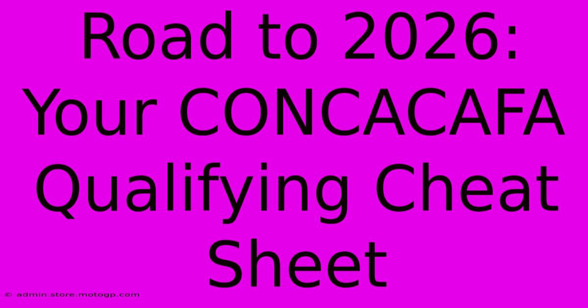 Road To 2026: Your CONCACAFA Qualifying Cheat Sheet