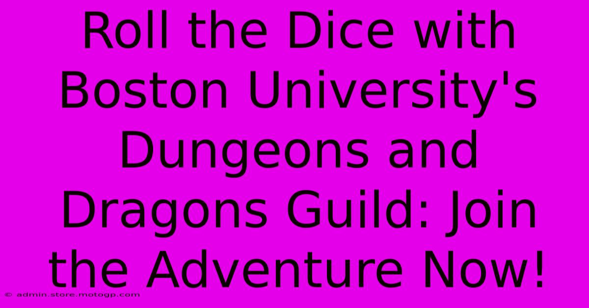 Roll The Dice With Boston University's Dungeons And Dragons Guild: Join The Adventure Now!