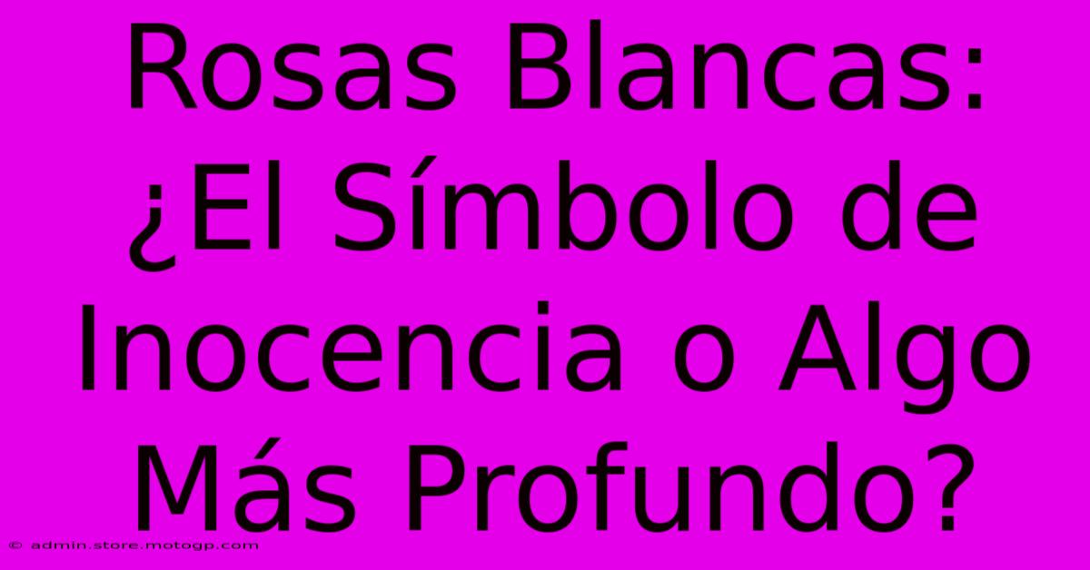 Rosas Blancas: ¿El Símbolo De Inocencia O Algo Más Profundo?