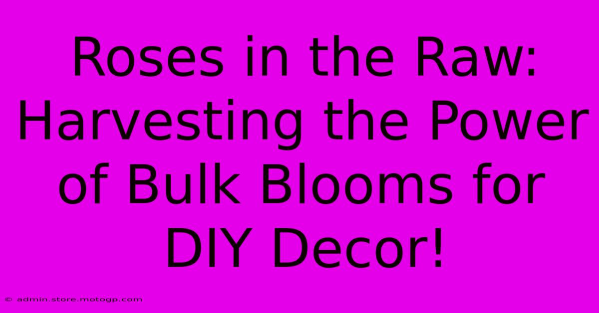 Roses In The Raw: Harvesting The Power Of Bulk Blooms For DIY Decor!