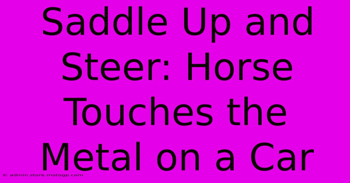 Saddle Up And Steer: Horse Touches The Metal On A Car