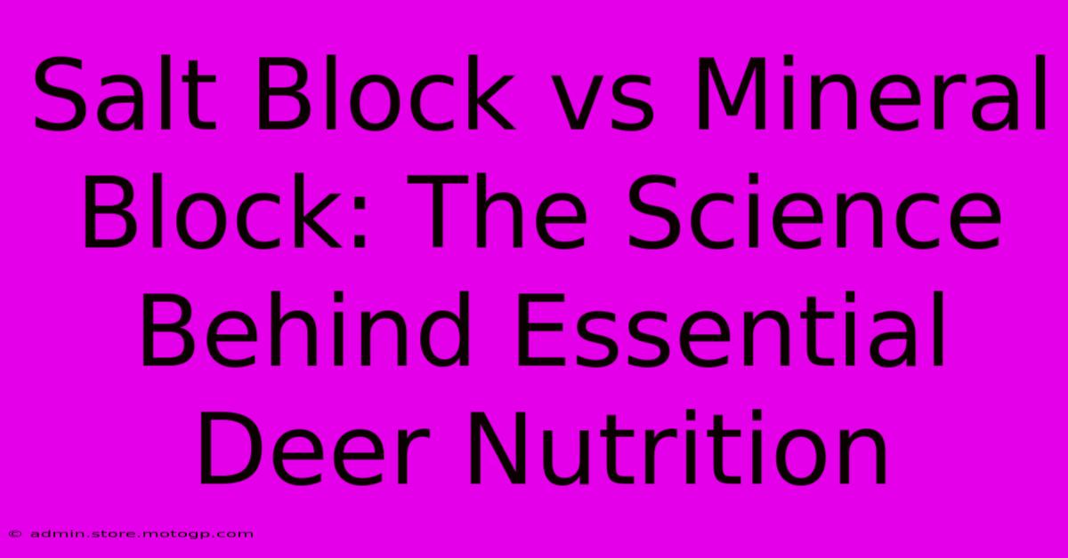 Salt Block Vs Mineral Block: The Science Behind Essential Deer Nutrition