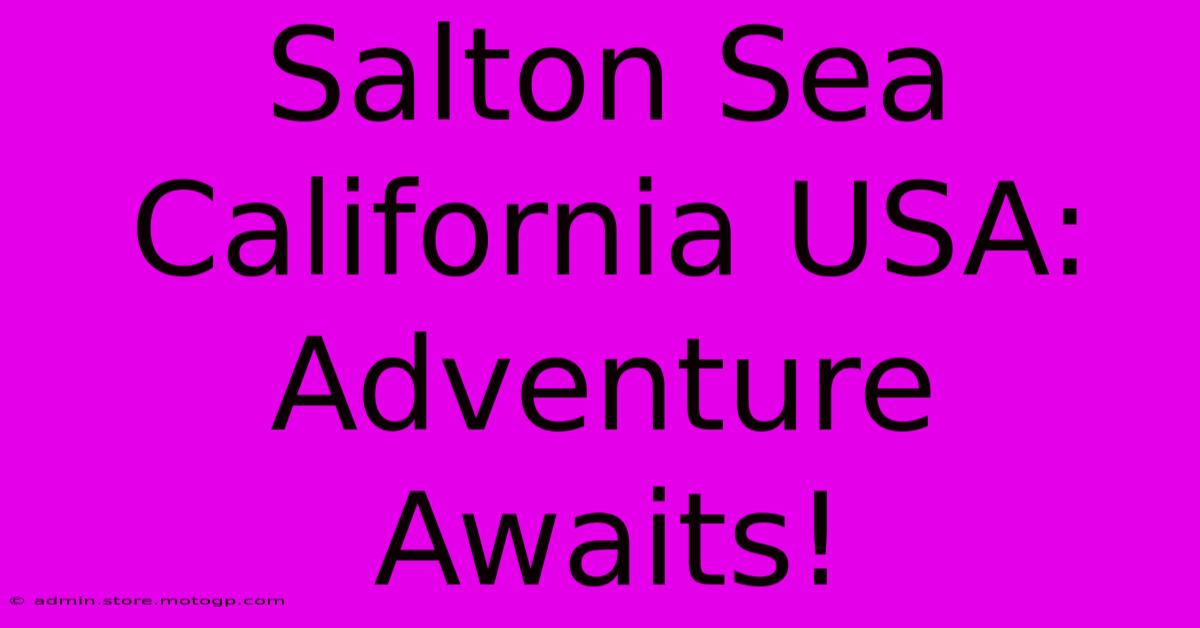 Salton Sea California USA: Adventure Awaits!