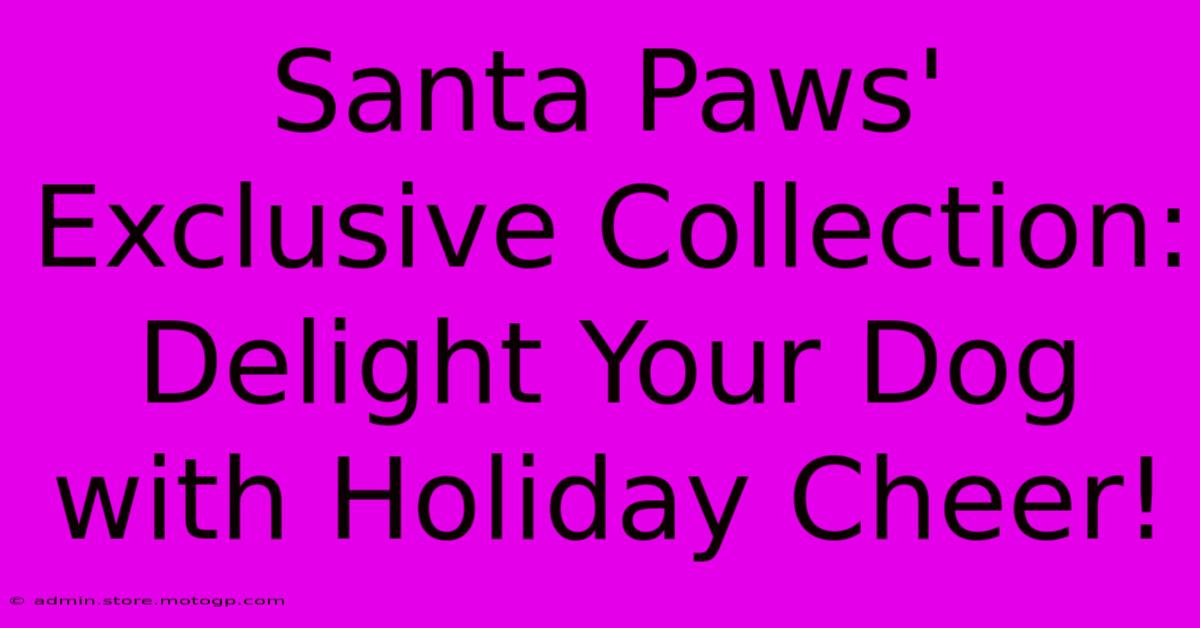 Santa Paws' Exclusive Collection: Delight Your Dog With Holiday Cheer!