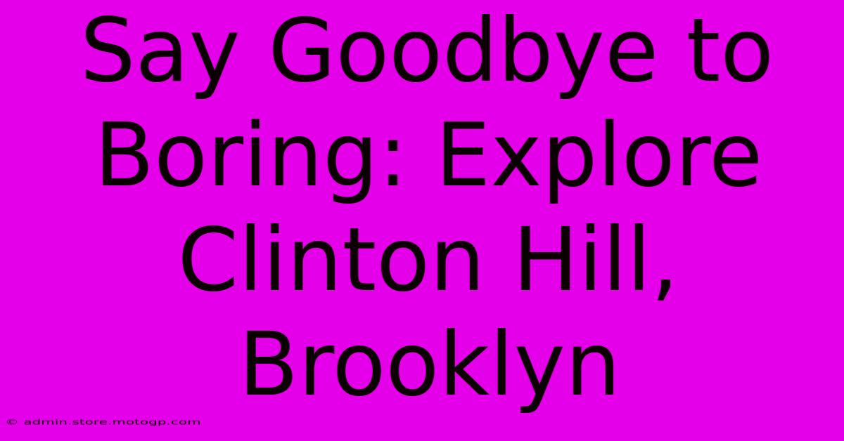 Say Goodbye To Boring: Explore Clinton Hill, Brooklyn