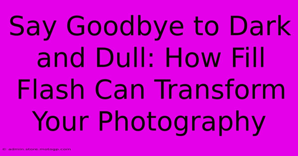 Say Goodbye To Dark And Dull: How Fill Flash Can Transform Your Photography