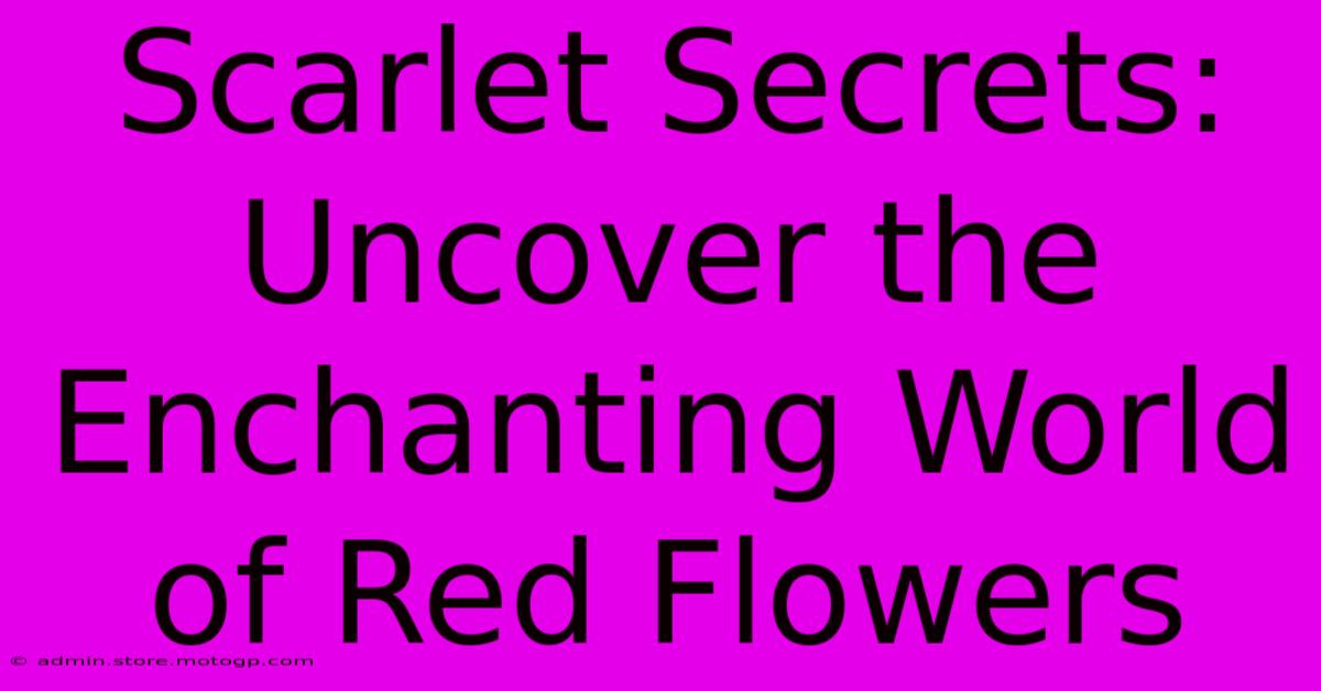 Scarlet Secrets: Uncover The Enchanting World Of Red Flowers