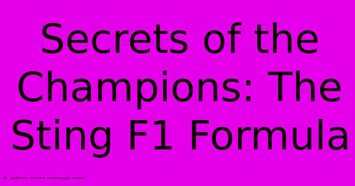 Secrets Of The Champions: The Sting F1 Formula