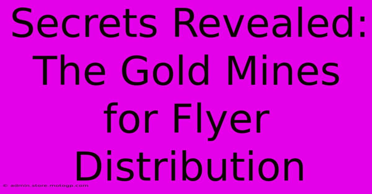 Secrets Revealed: The Gold Mines For Flyer Distribution