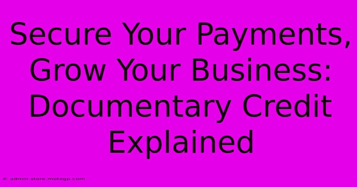 Secure Your Payments, Grow Your Business: Documentary Credit Explained