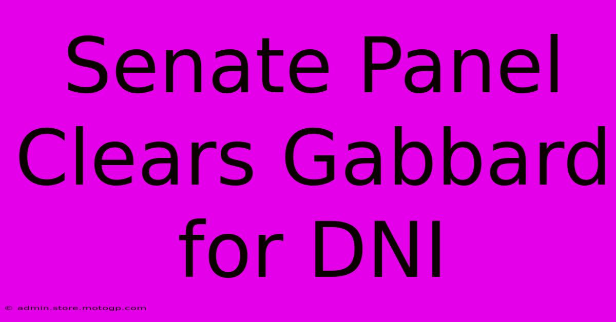 Senate Panel Clears Gabbard For DNI