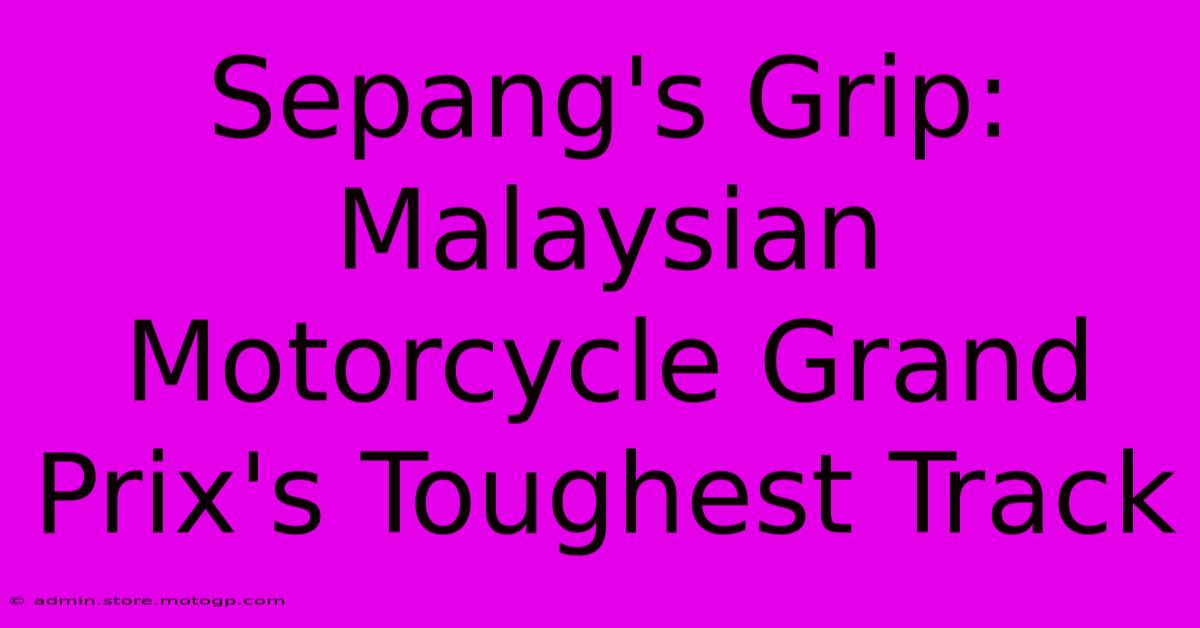 Sepang's Grip: Malaysian Motorcycle Grand Prix's Toughest Track