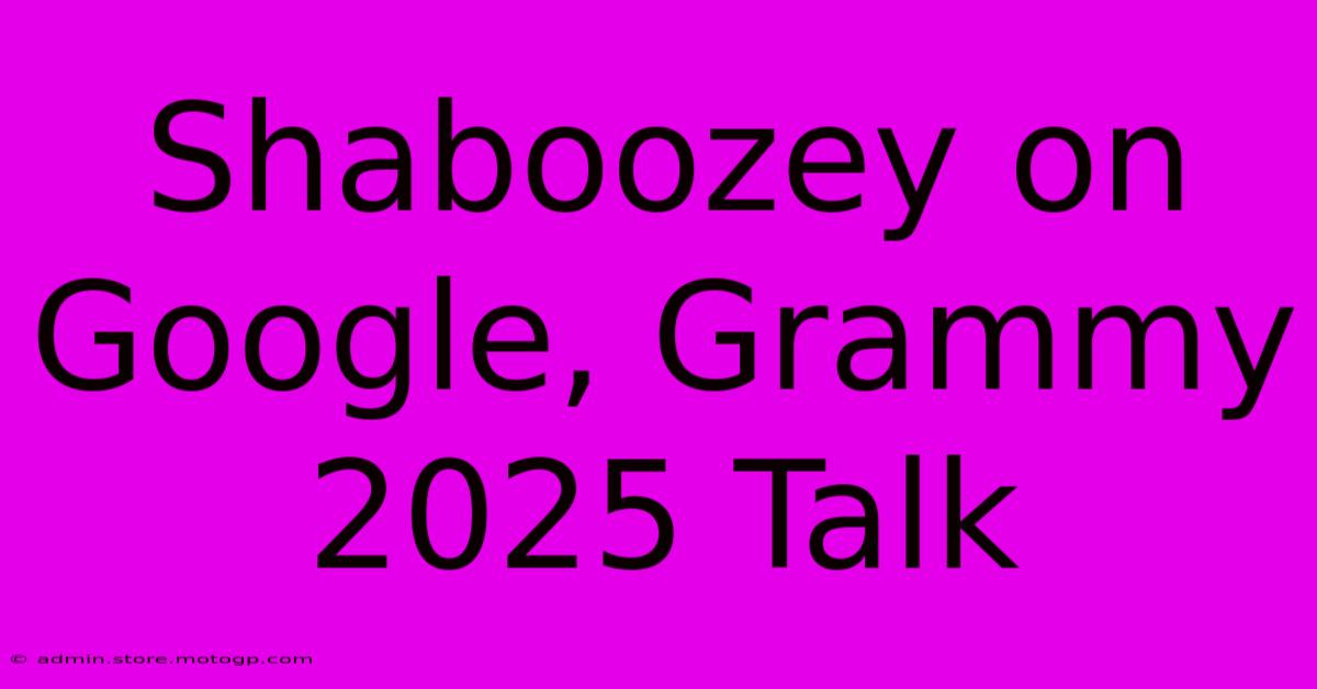 Shaboozey On Google, Grammy 2025 Talk