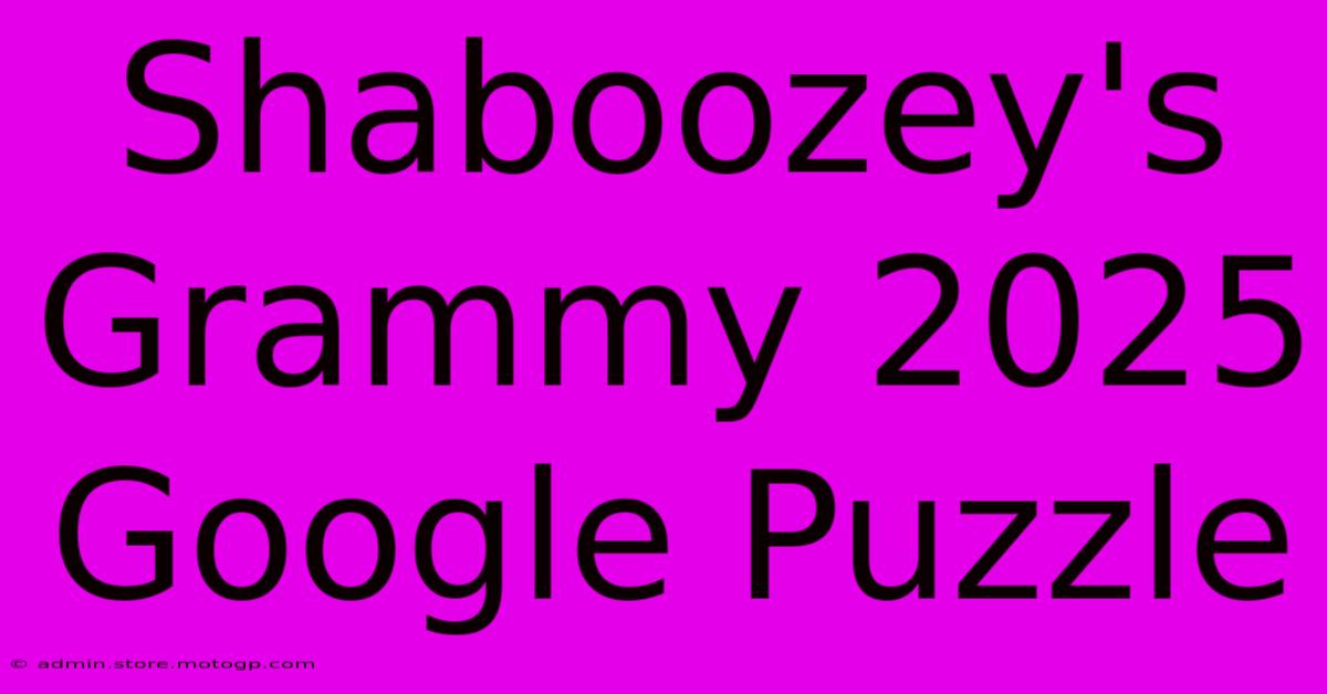 Shaboozey's Grammy 2025 Google Puzzle