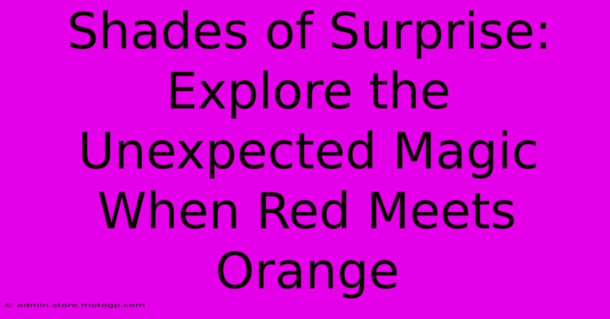 Shades Of Surprise: Explore The Unexpected Magic When Red Meets Orange