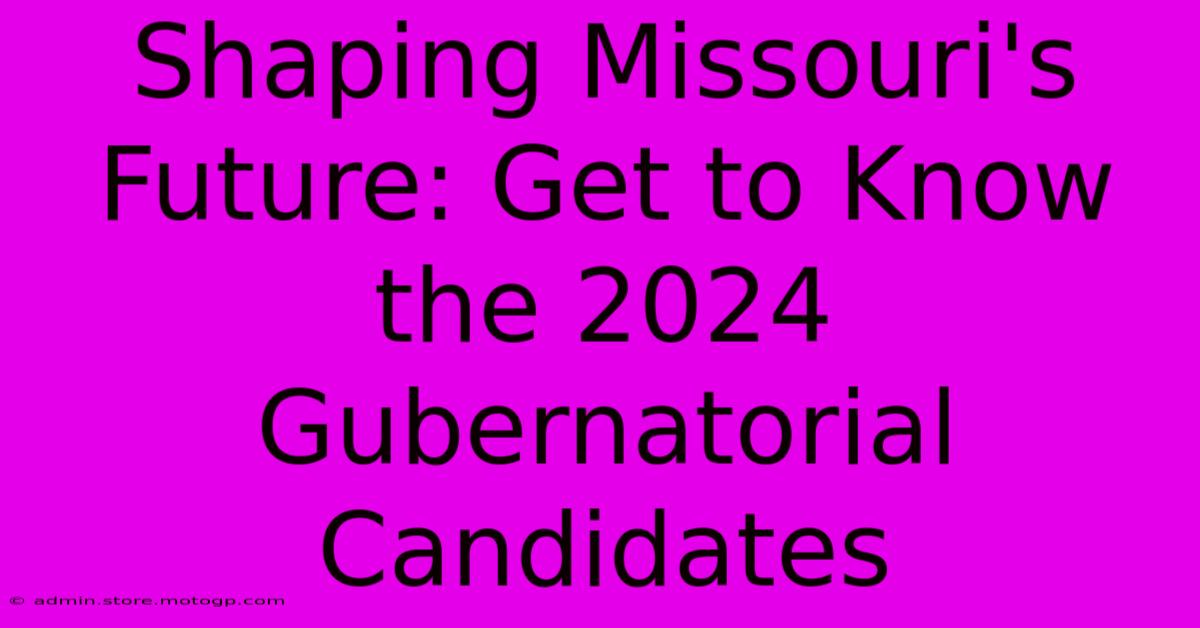 Shaping Missouri's Future: Get To Know The 2024 Gubernatorial Candidates