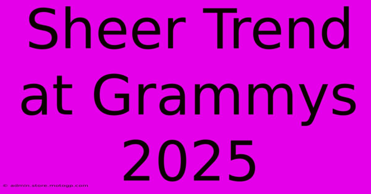 Sheer Trend At Grammys 2025