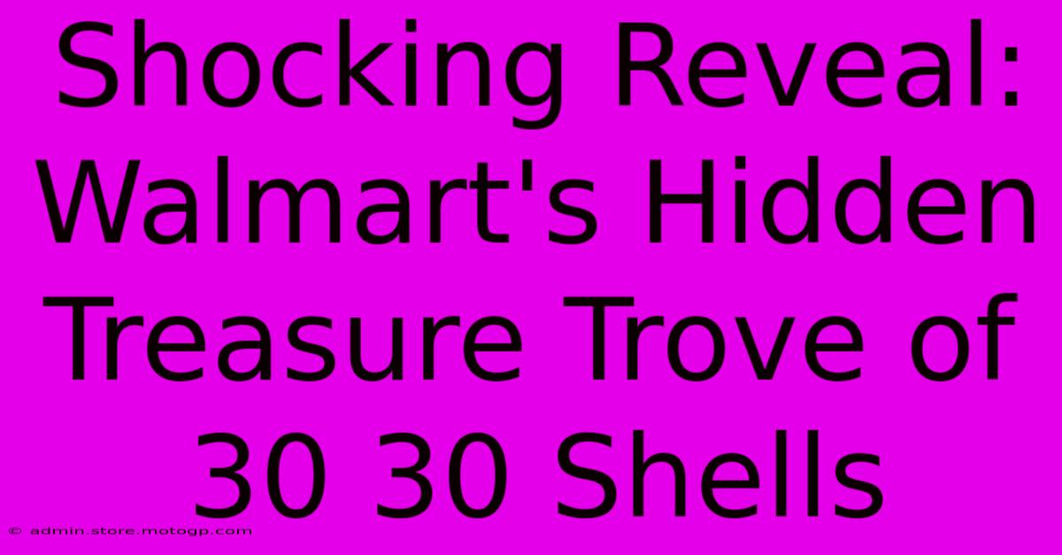 Shocking Reveal: Walmart's Hidden Treasure Trove Of 30 30 Shells