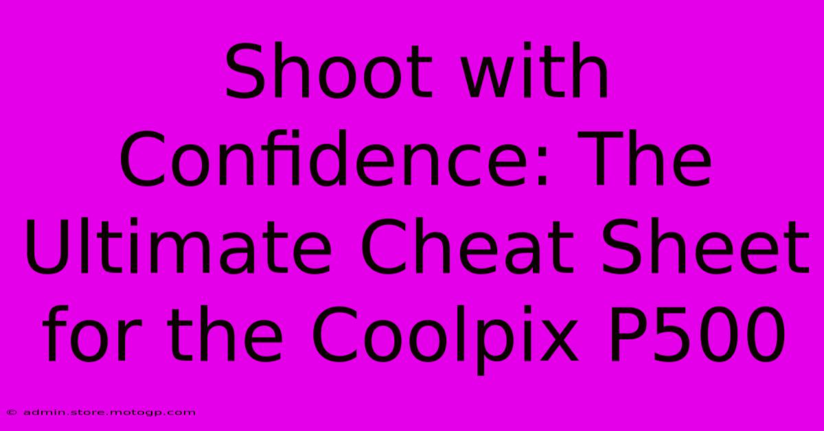 Shoot With Confidence: The Ultimate Cheat Sheet For The Coolpix P500