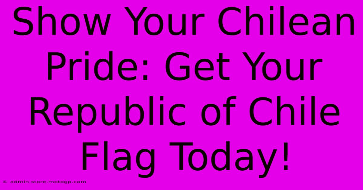 Show Your Chilean Pride: Get Your Republic Of Chile Flag Today!