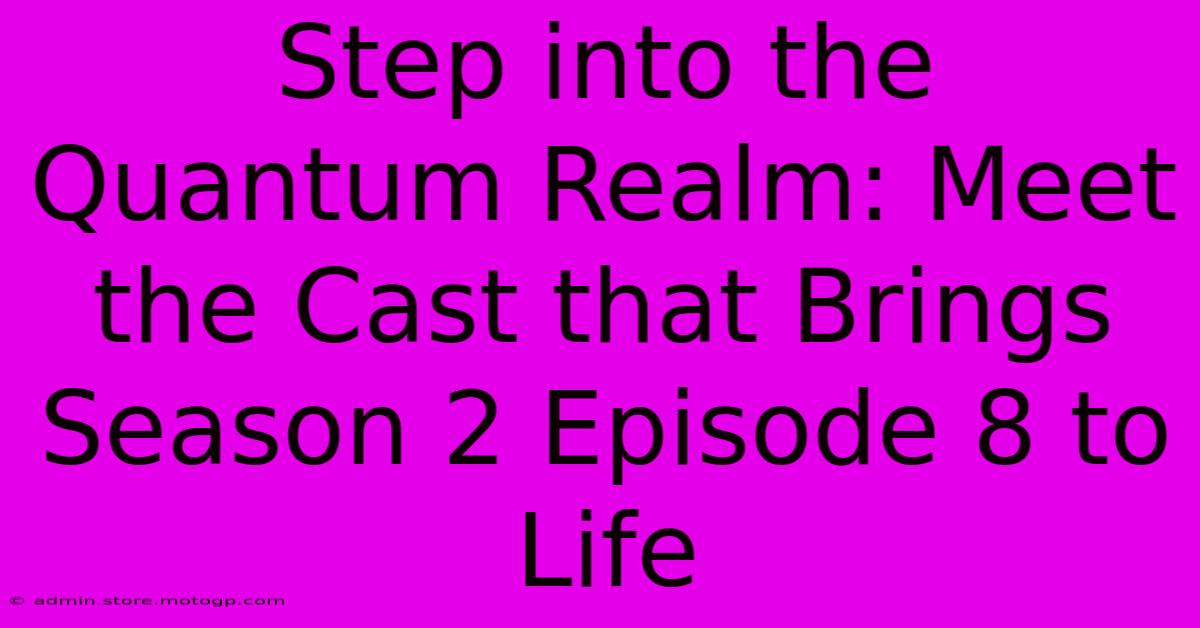 Step Into The Quantum Realm: Meet The Cast That Brings Season 2 Episode 8 To Life