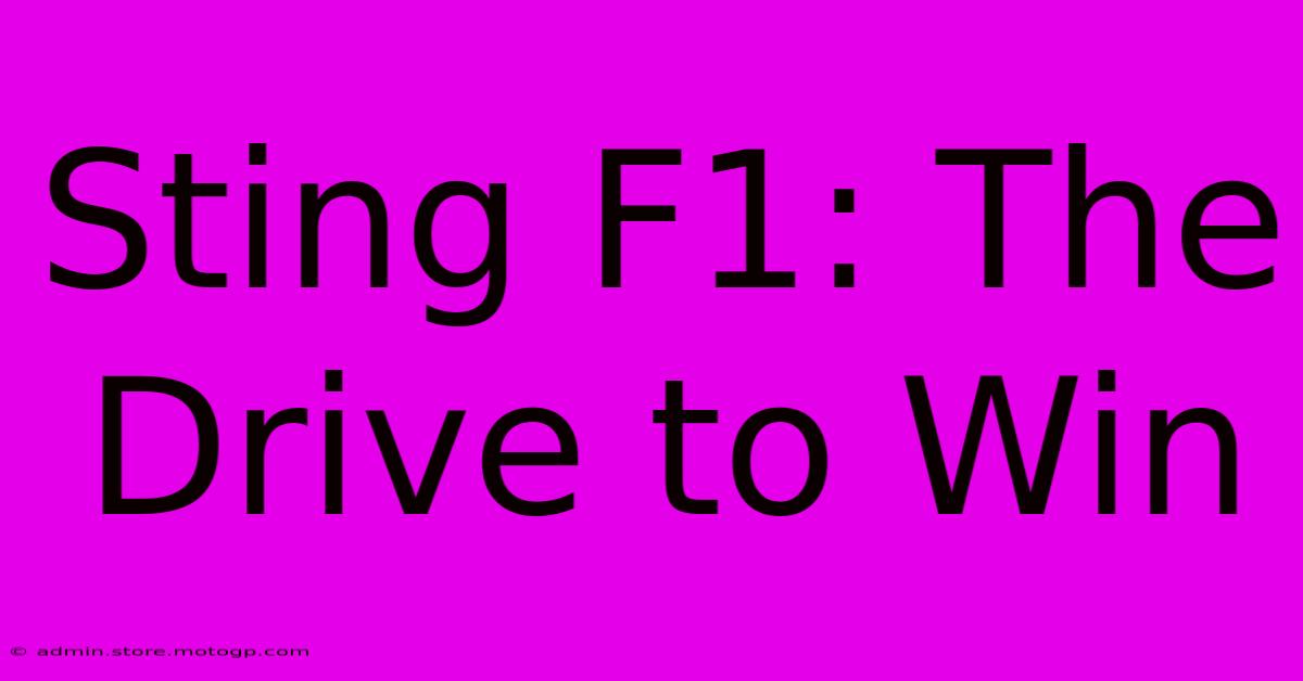 Sting F1: The Drive To Win