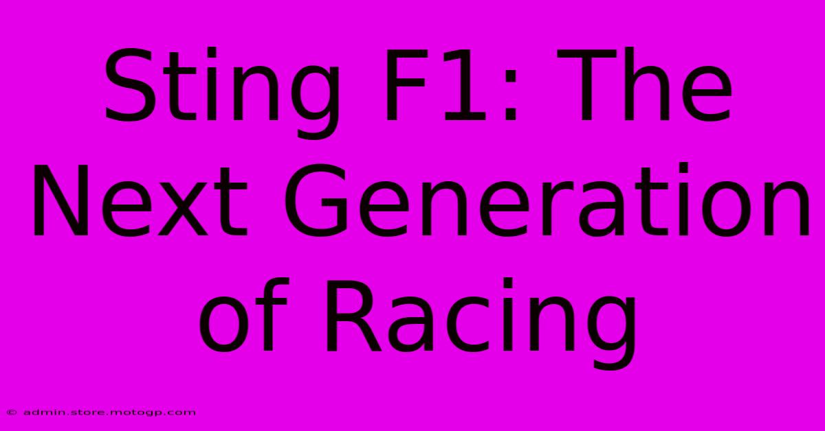 Sting F1: The Next Generation Of Racing