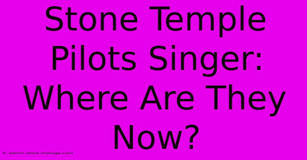 Stone Temple Pilots Singer: Where Are They Now?