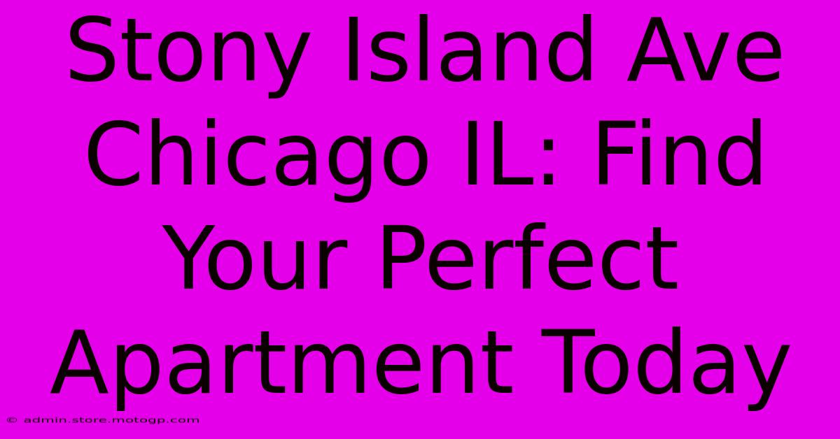 Stony Island Ave Chicago IL: Find Your Perfect Apartment Today