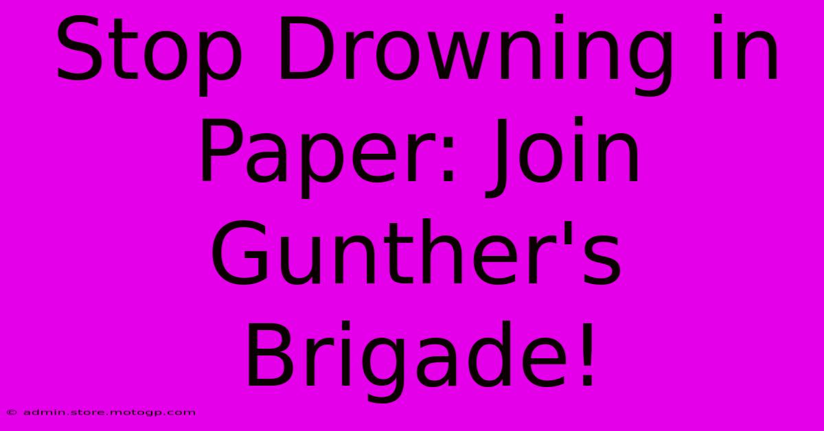 Stop Drowning In Paper: Join Gunther's Brigade!