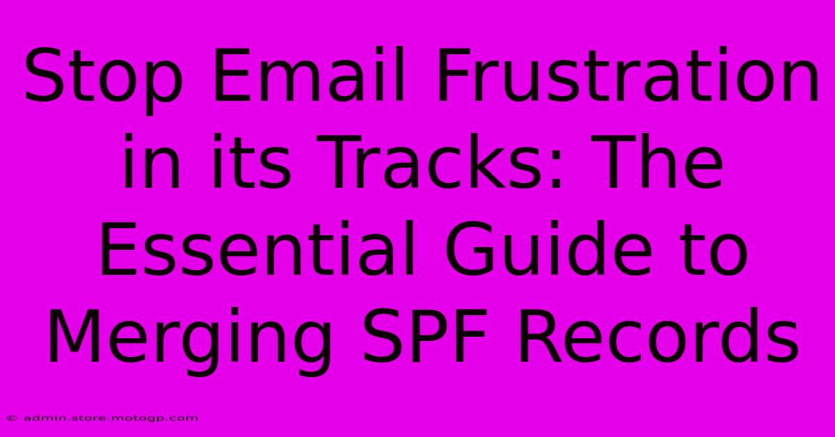 Stop Email Frustration In Its Tracks: The Essential Guide To Merging SPF Records