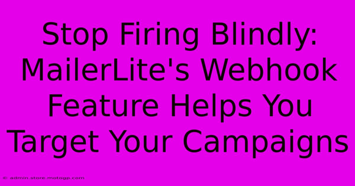 Stop Firing Blindly: MailerLite's Webhook Feature Helps You Target Your Campaigns