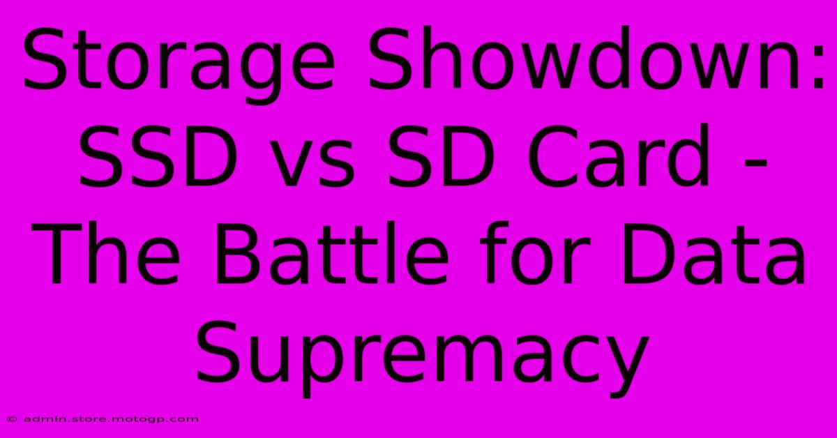 Storage Showdown: SSD Vs SD Card - The Battle For Data Supremacy