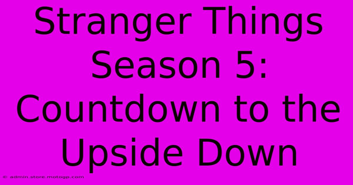 Stranger Things Season 5: Countdown To The Upside Down