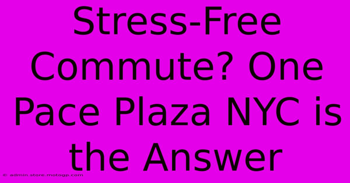 Stress-Free Commute? One Pace Plaza NYC Is The Answer