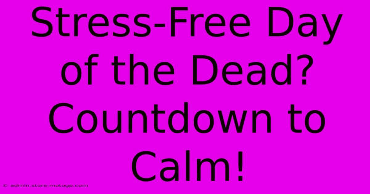 Stress-Free Day Of The Dead? Countdown To Calm!