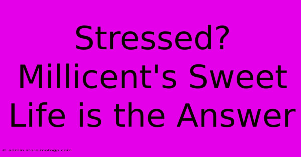 Stressed? Millicent's Sweet Life Is The Answer