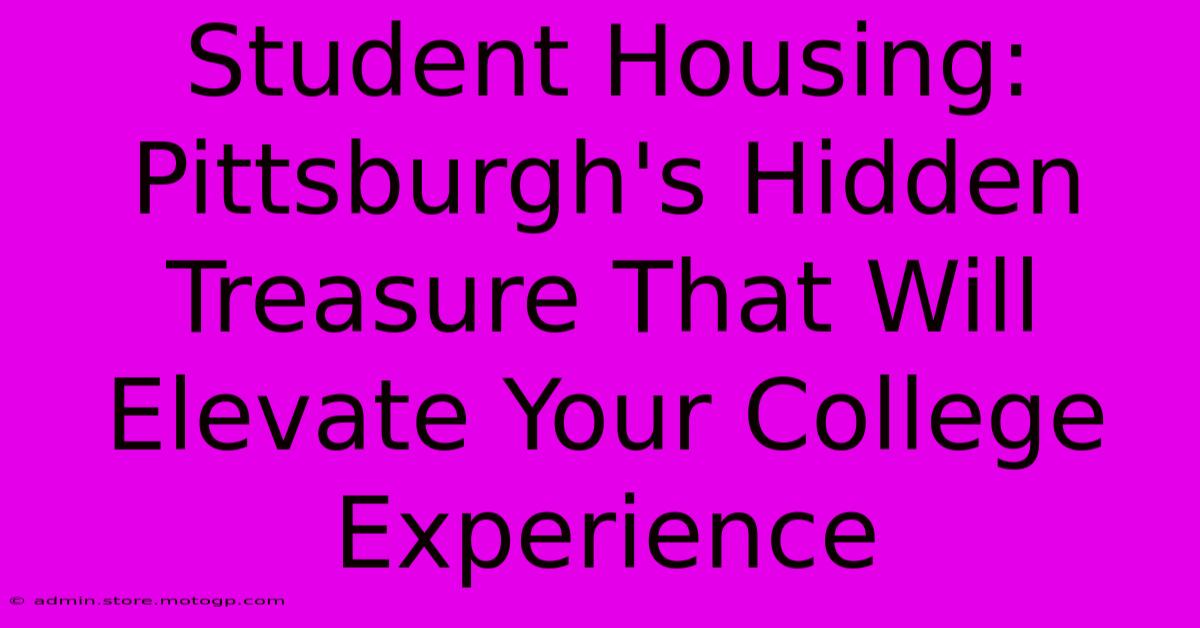 Student Housing: Pittsburgh's Hidden Treasure That Will Elevate Your College Experience