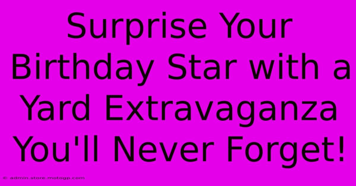 Surprise Your Birthday Star With A Yard Extravaganza You'll Never Forget!