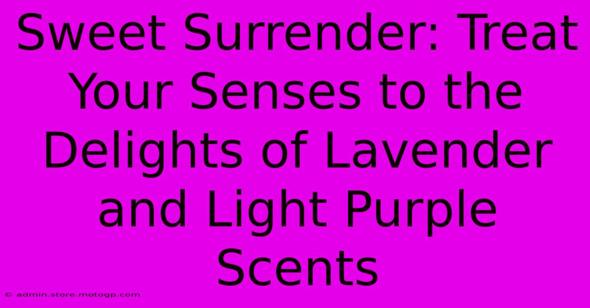 Sweet Surrender: Treat Your Senses To The Delights Of Lavender And Light Purple Scents