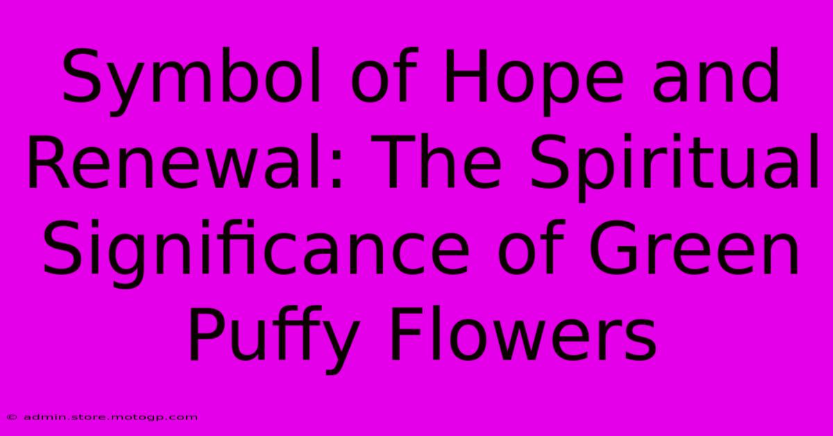 Symbol Of Hope And Renewal: The Spiritual Significance Of Green Puffy Flowers